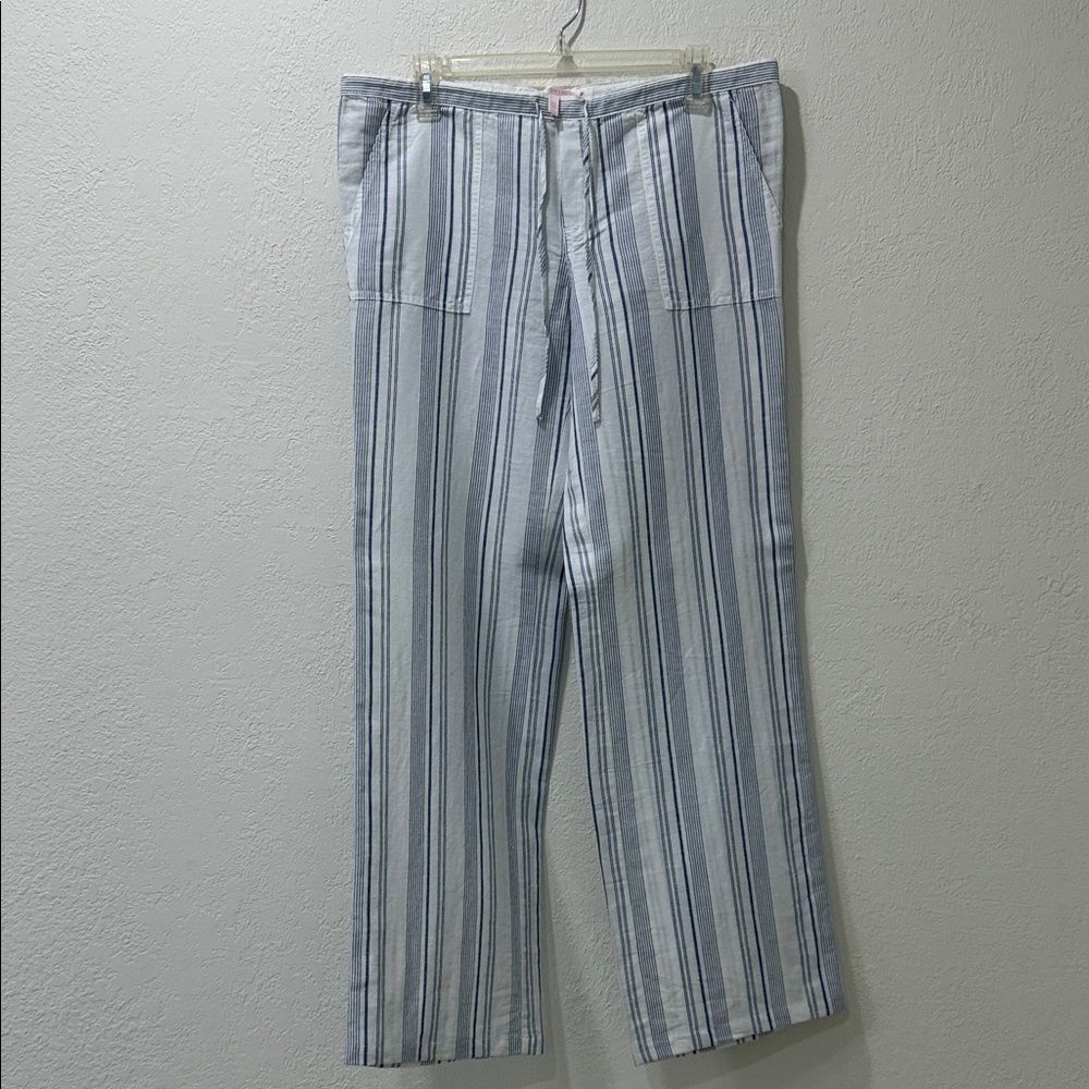 Victoria's Secret Blue and White Striped Pants